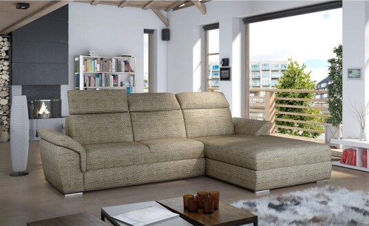Hjørnesofa Eltap Trevisco 272x216x100 cm Berlin 03 Beige Høyre