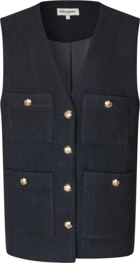 Lollys Laundry Edel Vest Ss - Black - XL