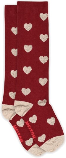 Melton Hearts Knee Socks SUNDRIED TOMATO 31/34