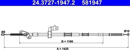 ATE 24.3727 1947.2 Tautrekk håndbremse