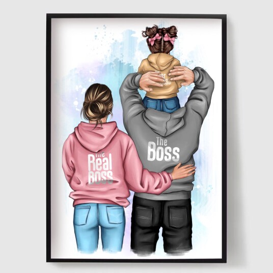 Personlig plakat – Den Virkelige Familiebossen