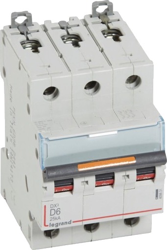 Legrand DX3 MCB automatsikring D6 3P 3M 25kA