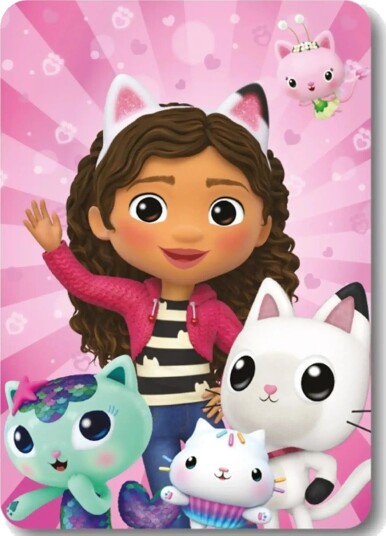 Gabby's Dollhouse Fleece Blanket Pink