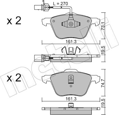 METELLI 22 0551 0 Bremseklosser