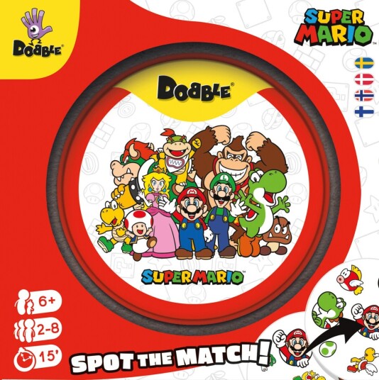 Dobble Super Mario Barnespill for 2-8 Spillere - Norsk Regler Dobble Super Mario Barnespill for 2-8 Spillere - Norsk Regler