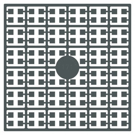 Pixelhobby Midi Perler 171 Ekstra mørk Metallgrå 2x2mm 140 pixels