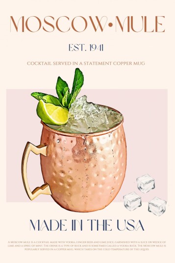 Poster Moscow Mule Cocktail Poster Moscow Mule Cocktail