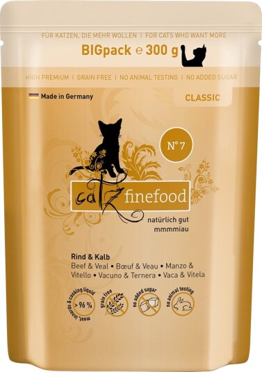 Catz Finefood Våtfôr & Kalv Storfe 24 X 300 G