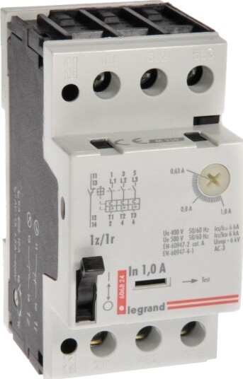 Legrand Motorsikring 3P 0,25 Kw 0,63–1A M250 1Z/1R 1 606824 Legrand Motorsikring 3P 0,25 Kw 0,63–1A M250 1Z/1R 1 606824