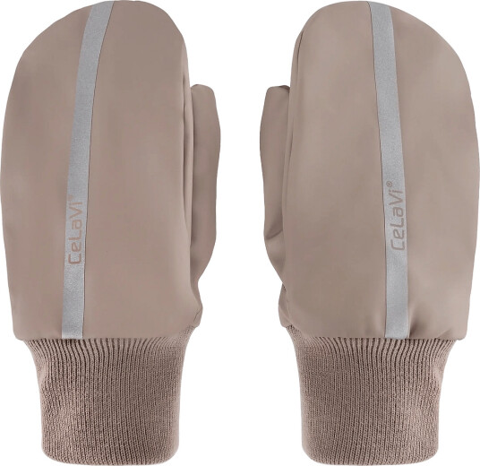 CeLaVi Pu Padded Mittens Beige 8 10Y