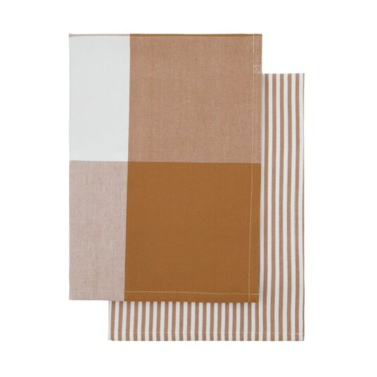 House Doctor Cook kjøkkenhåndkle 55x75 cm 2-pk Camel
