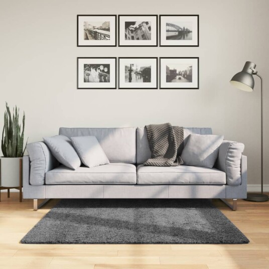  Teppe OVIEDO kort luv antrasitt 120x120 cm 8721012230682