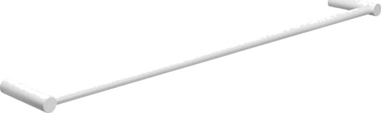 Pressalit håndklestang, enkel, 60x8,5 cm, matt hvit