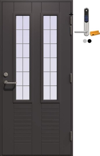 Ytterdør Gilje Hestia med Yale Doorman Classic Home