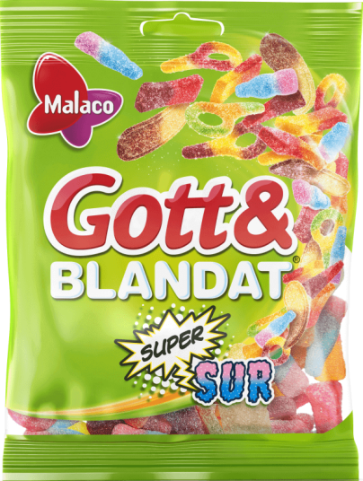 Malaco Gott & Blandat Supersur 130g Malaco Gott & Blandat Supersur 130g