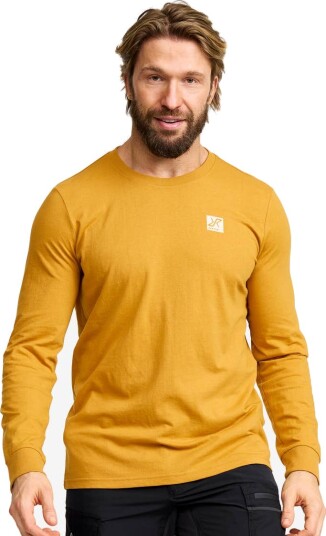 Revolutionrace Easy Long sleeved T shirt Herre Black M Herre Overdeler Langermede skjorter