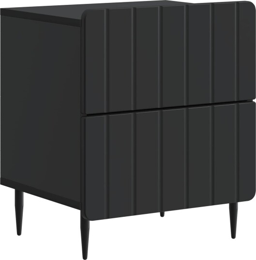 Nattbordskap med skuff Svart 43 x 34,5 x 49,5 cm Konstruert tre