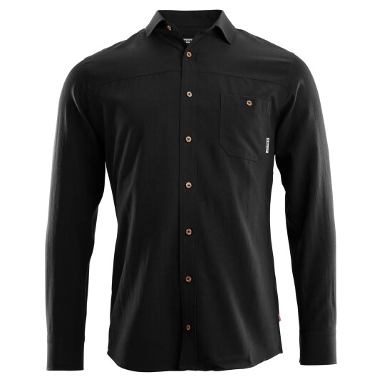 Aclima LeisureWool Woven Wool Shirt Man Jet Black S, Jet Black Aclima LeisureWool Woven Wool Shirt Man Jet Black S, Jet Black