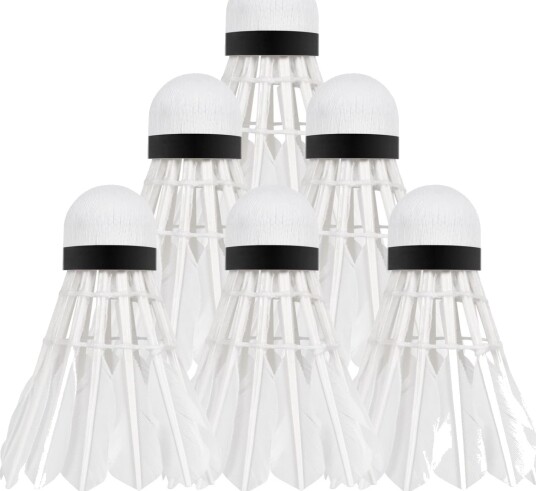 Rebel Active Badminton Fjærballer Gåsefjær 6 Stk. Rebel Active Badminton Fjærballer Gåsefjær 6 Stk.