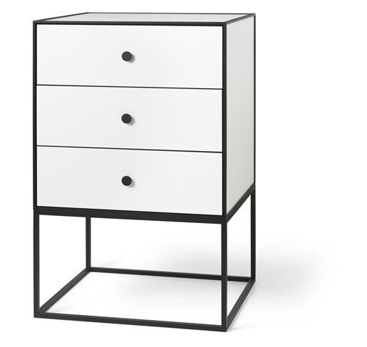 Audo Frame 49 Sidebord med 3 Skuffer Hvit