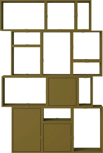 Stacked Configuration 2 Bokhylle Mørkegrønn