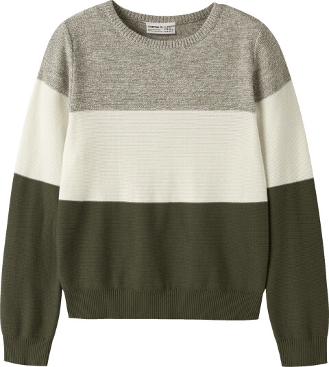 Name It Nkmvohan Ls Knit   Khaki green   122 128