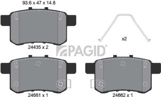 PAGID T1733N Bremseklosser PAGID T1733N Bremseklosser