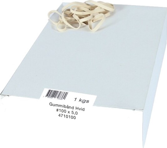 Gummibånd 100 X 5 Mm Hvide 1.000 G Gummibånd 100 X 5 Mm Hvide 1.000 G