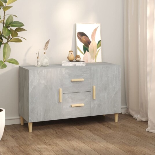 vidaXL Skjenk betonggrå 100x36x60 cm konstruert tre vidaXL Skjenk betonggrå 100x36x60 cm konstruert tre