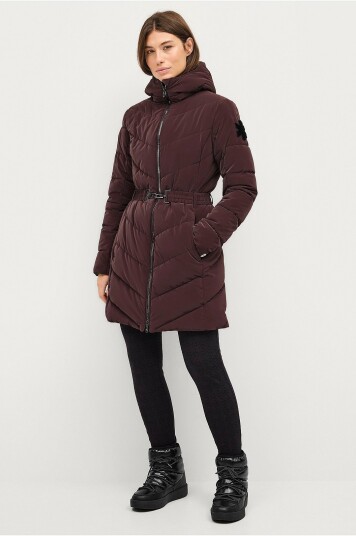 Áhkká   Parkas Gold Velvet Light Padded Parka   Brun