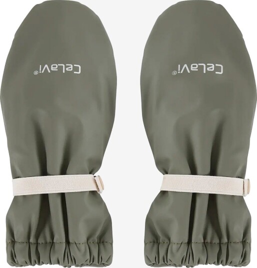 CeLaVi Padded Pu Mittens W.fleece MULLED BASIL 0 2Y
