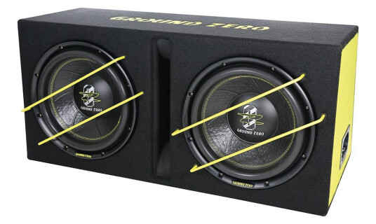 Ground Zero GZIB 2.12SPL basskasse 2x12" i kasse, 2000W SPL, 2 Ohm