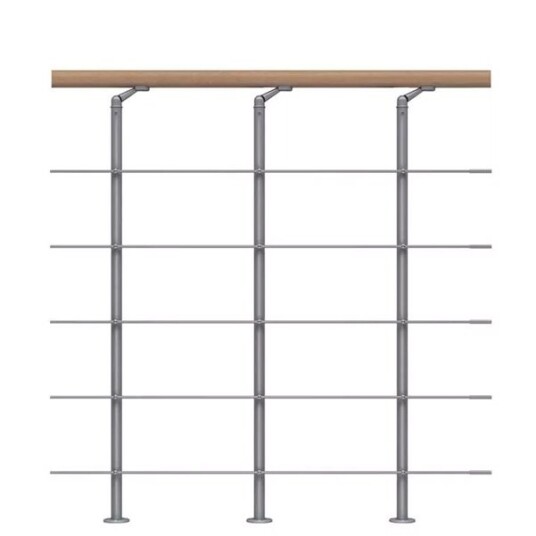 Dolle Gelender Til Repos Style6 Bøk Lakkert Forlengelse Kit Pearl Grey
