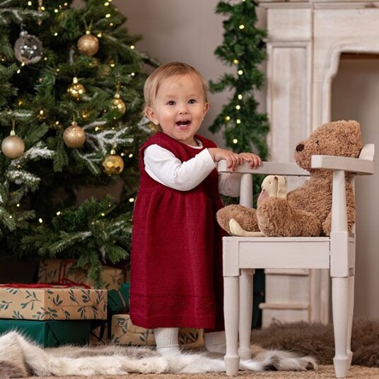 Bluum Strik Strikkekjole Hjerte - garnpakke i Bluum Pure Eco Baby Ull