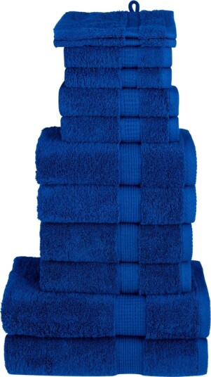 vidaXL Premium håndklesett 12 deler SOLUND blå 600 g/m2 vidaXL Premium håndklesett 12 deler SOLUND blå 600 g/m2