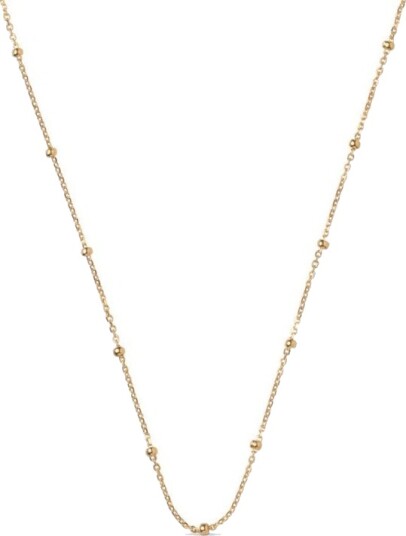 Enamel Copenhagen Beaded Chain Necklace Forgylt Sølv Sterling 925 38 40 42 cm