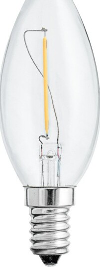 UNI LEDISON kronelys klar E14 1W 2700K