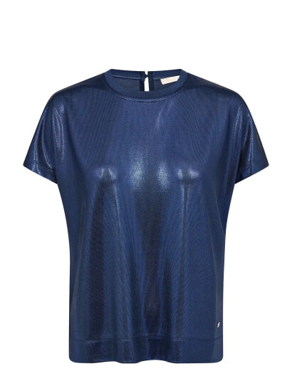 MOS MOSH Mmnivola O Neck Metallic Tee Navy XS