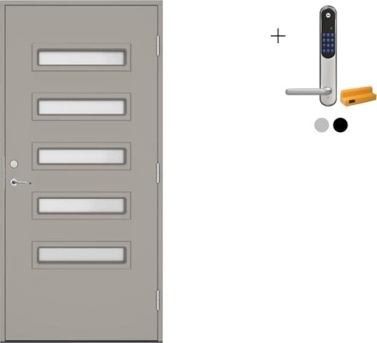 Ytterdør Swedoor Clever-Line+ Hossa med Yale Doorman Classic Home