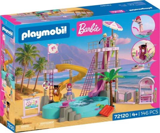Playmobil Barbie Vannpark Lekesett med Sklier og Venner