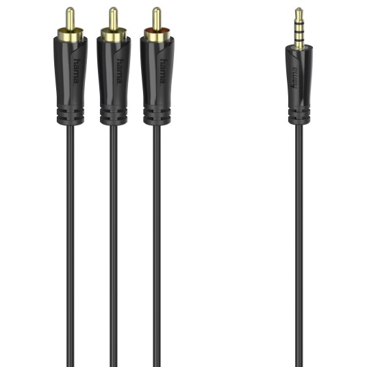 Hama 4-pin 3xRCA til 3,5mm Lydkabel 1,5m Svart
