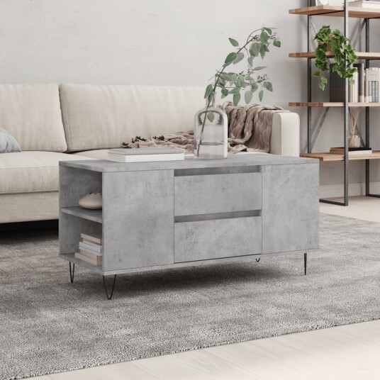 Salongbord betonggrå 102x44,5x50 cm konstruert tre 8721012113114