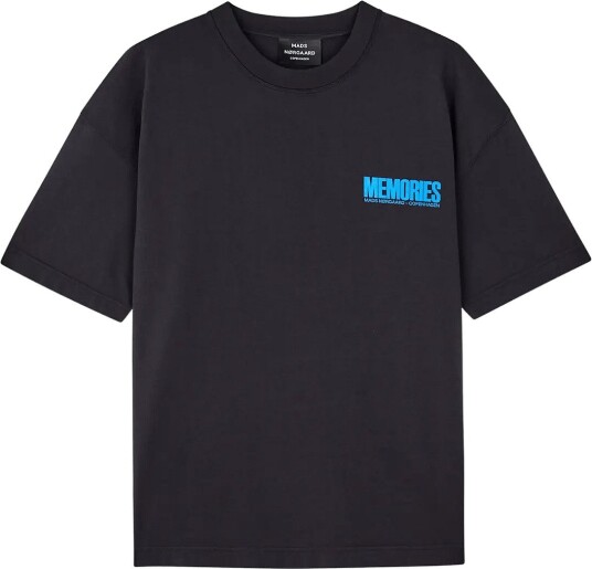Mads Nørgaard Open End Dye Big Flower Tee Black XL
