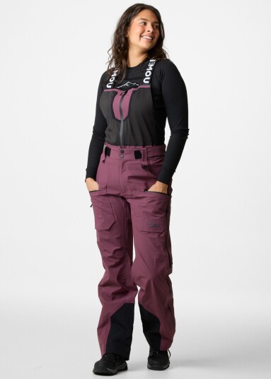 Swedemount Lofoten 3l Shell Bib Pants W Dk. Mauve 46 Overdragsbukser