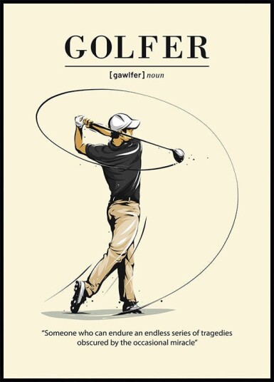 Golfer Explained Plakat Plakat / 30x40cm
