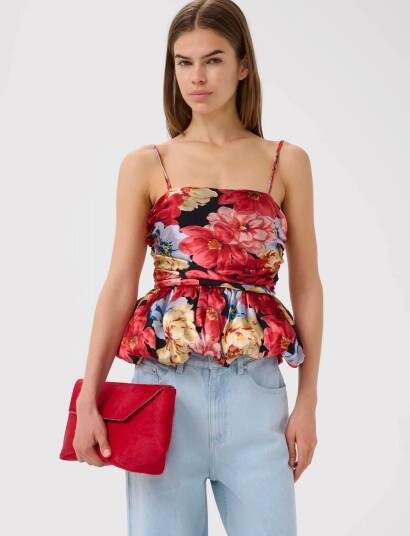 Gestuz Gzsigrida P Silk Top Red 36 Gestuz Gzsigrida P Silk Top Red 36