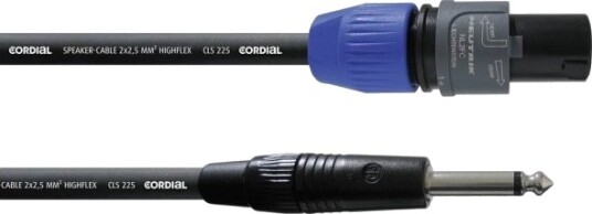 Cordial Cpl 1.5 Lp 25 Speakon Hankjønn 6.35Mm Hankjønn 1,5 M Sort Blå Grå Cordial Cpl 1.5 Lp 25 Speakon Hankjønn 6.35Mm Hankjønn 1,5 M Sort Blå Grå