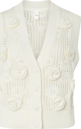 YAS Yasrose Knit Vest Cream S