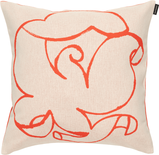 Marimekko Pistilla putetrekk 46x46 cm Offwhitetomato red