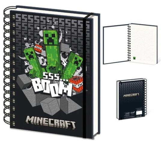 Minecraft Creeper Boom Notatbok A5 Minecraft Creeper Boom Notatbok A5